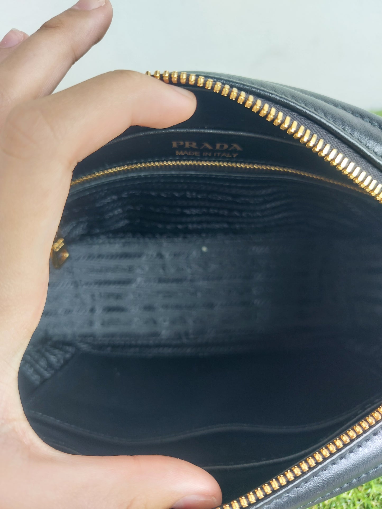 Prada Diagramme Leather shoulder bag
