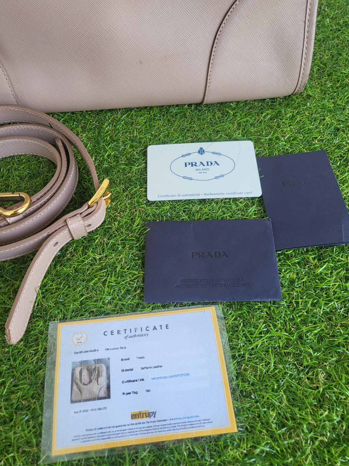 Prada Saffiano Lux Bn2254 cammeo