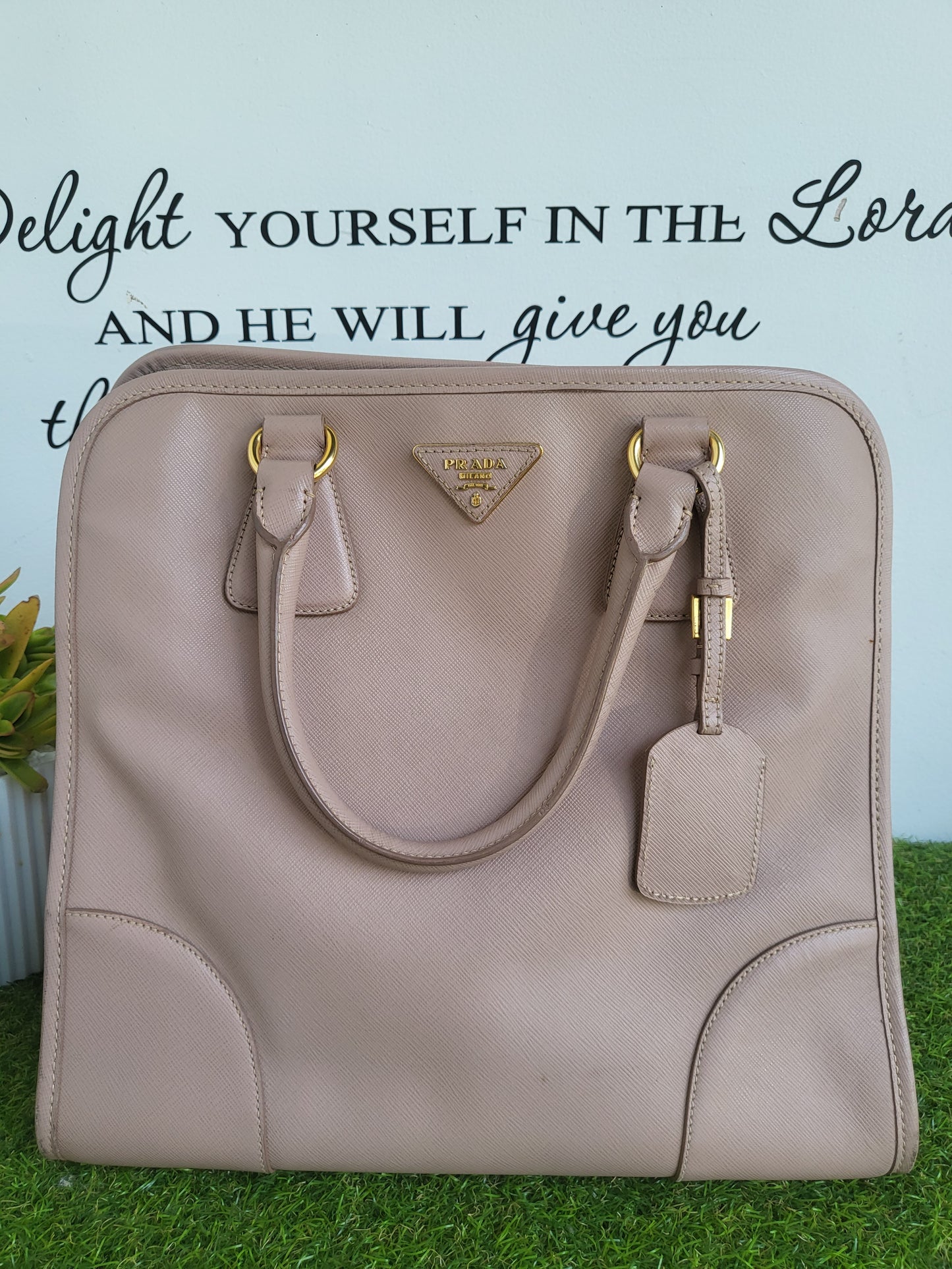 Prada Saffiano Lux Bn2254 cammeo