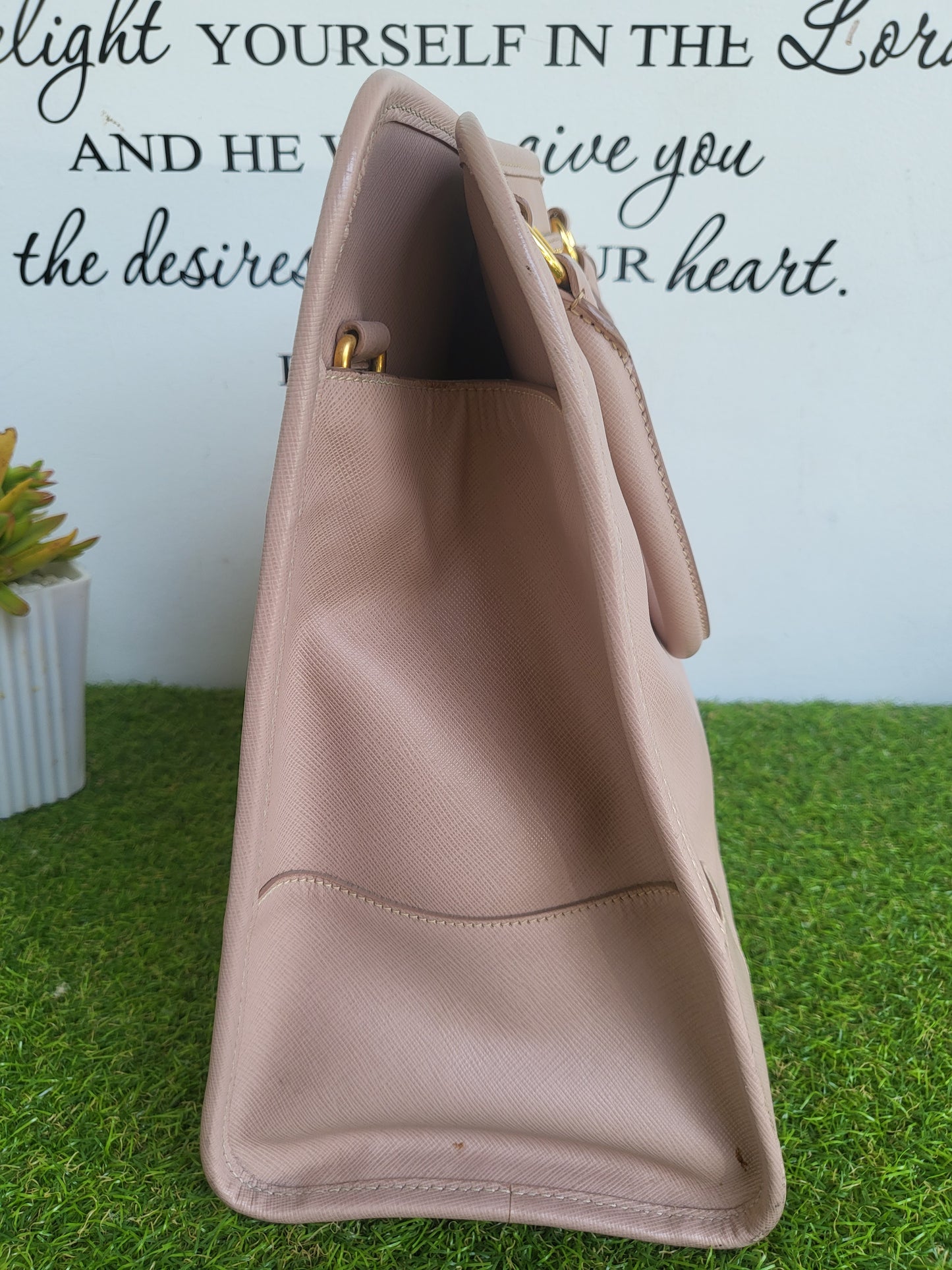Prada Saffiano Lux Bn2254 cammeo