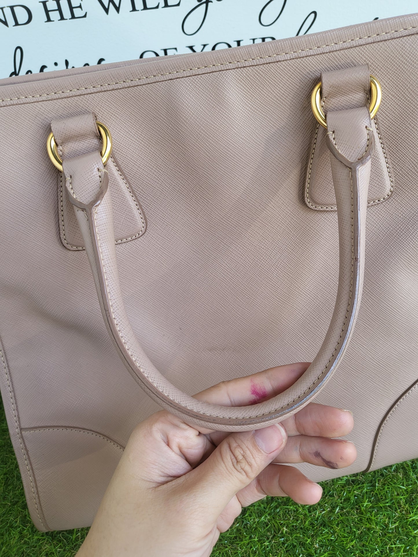Prada Saffiano Lux Bn2254 cammeo