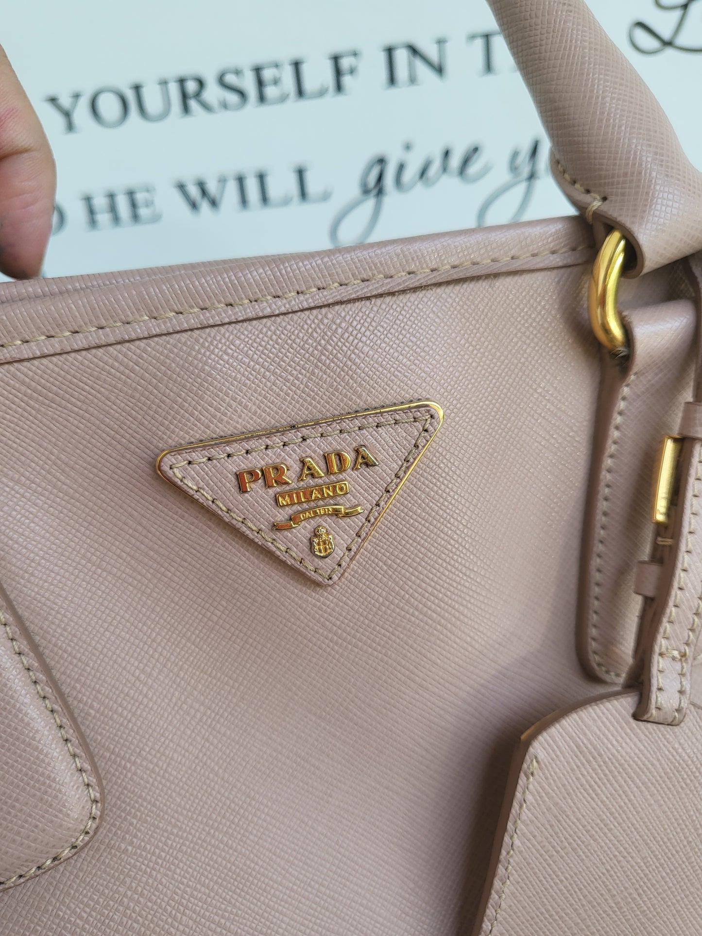 Prada Saffiano Lux Bn2254 cammeo