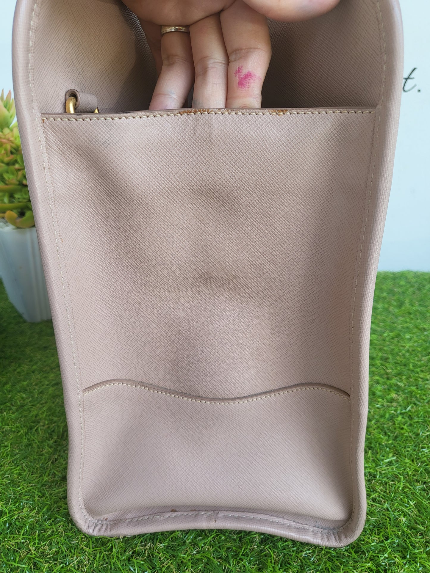 Prada Saffiano Lux Bn2254 cammeo