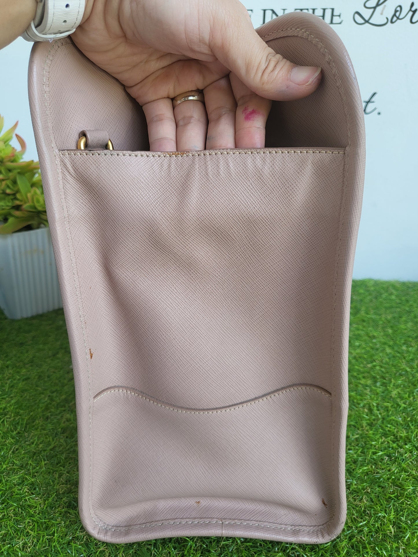 Prada Saffiano Lux Bn2254 cammeo