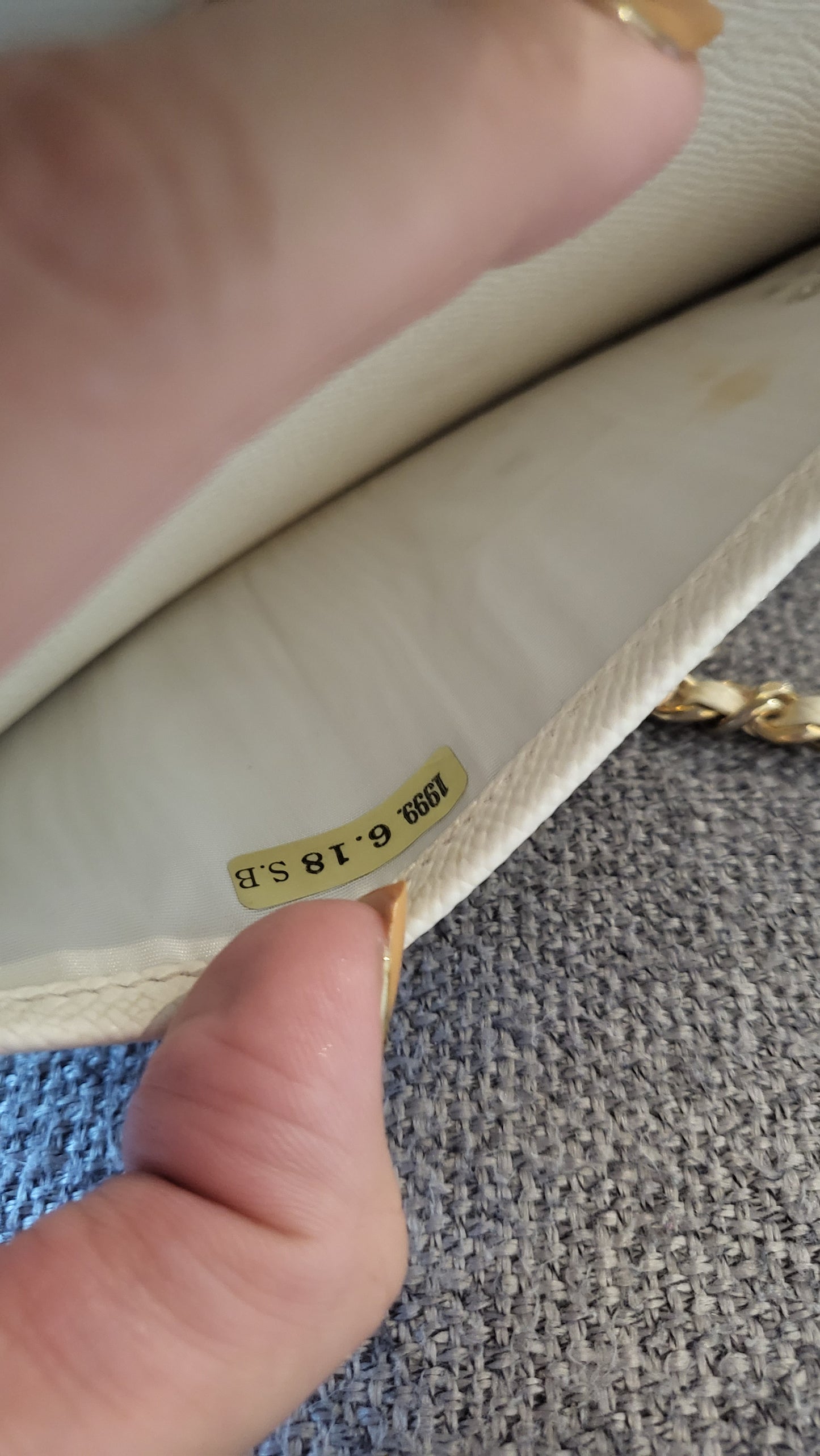Chanel WOC white ghw