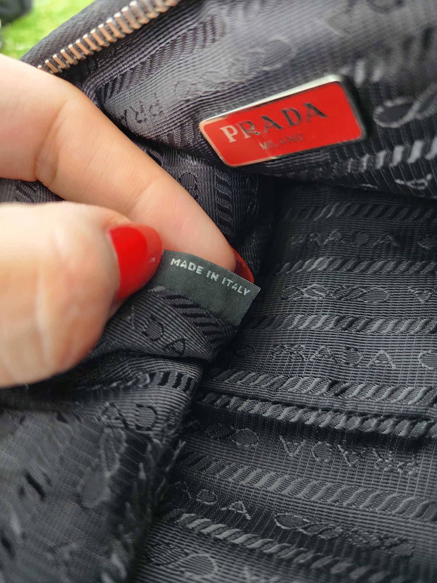 Prada ibh204 tessuto saffiano multi pochette