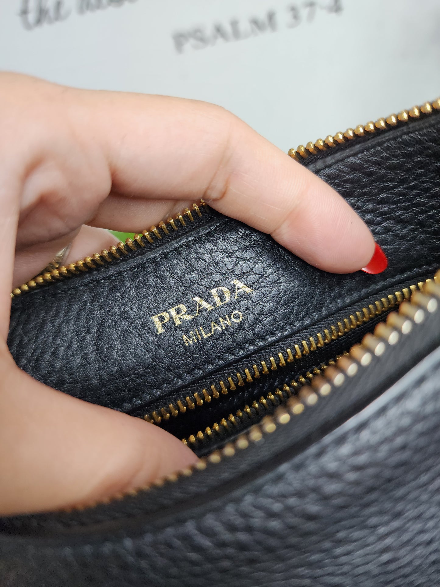 Prada 1BC052 Vitello Phenix Hobo