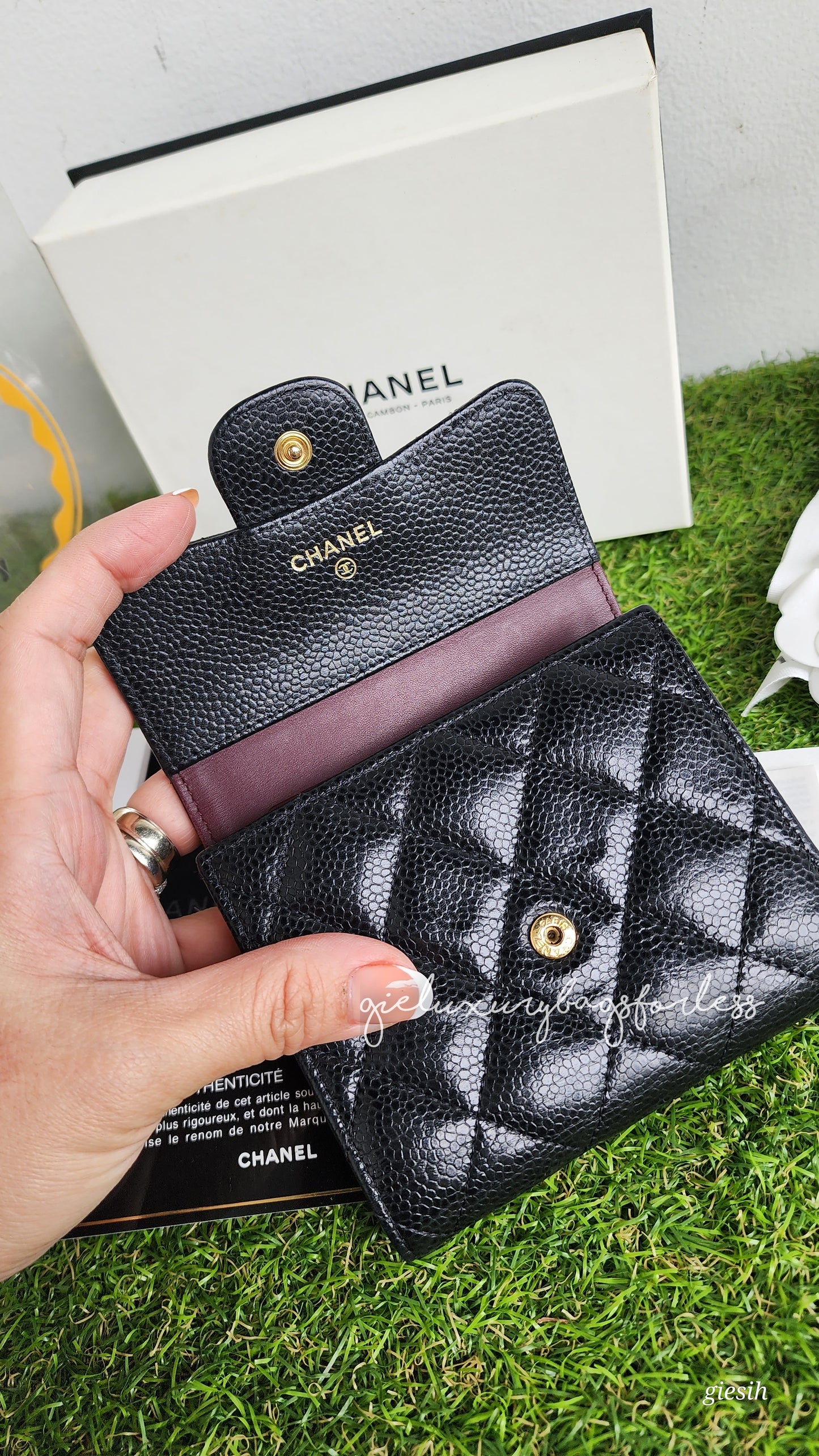 Chanel tri-fold classic wallet