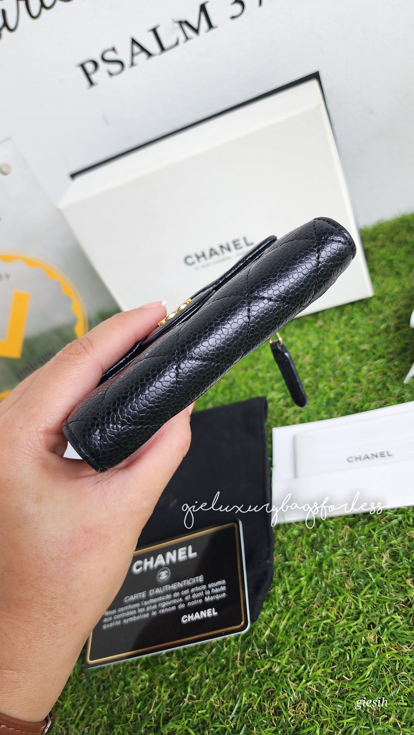 Chanel tri-fold classic wallet