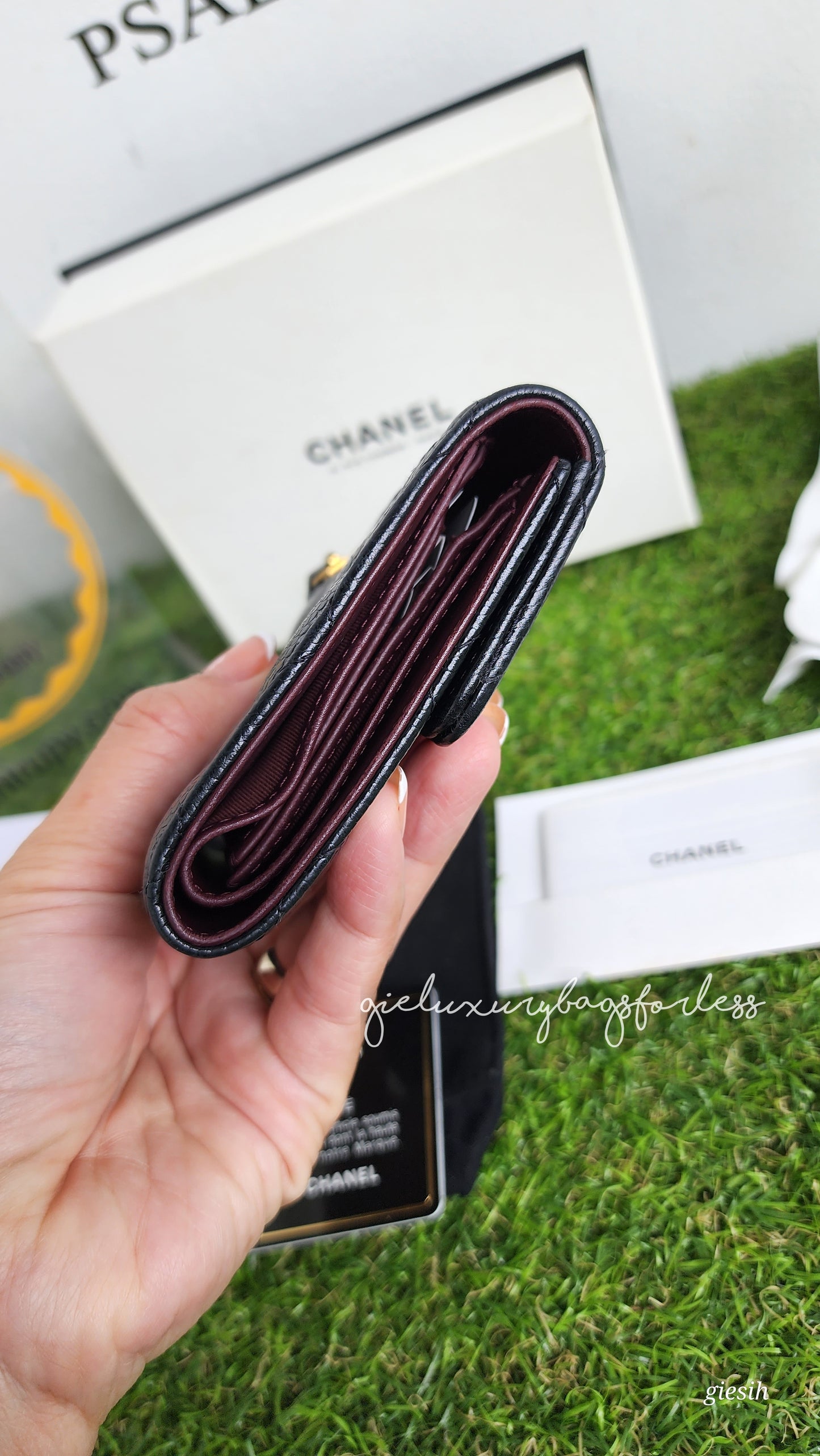 Chanel tri-fold classic wallet
