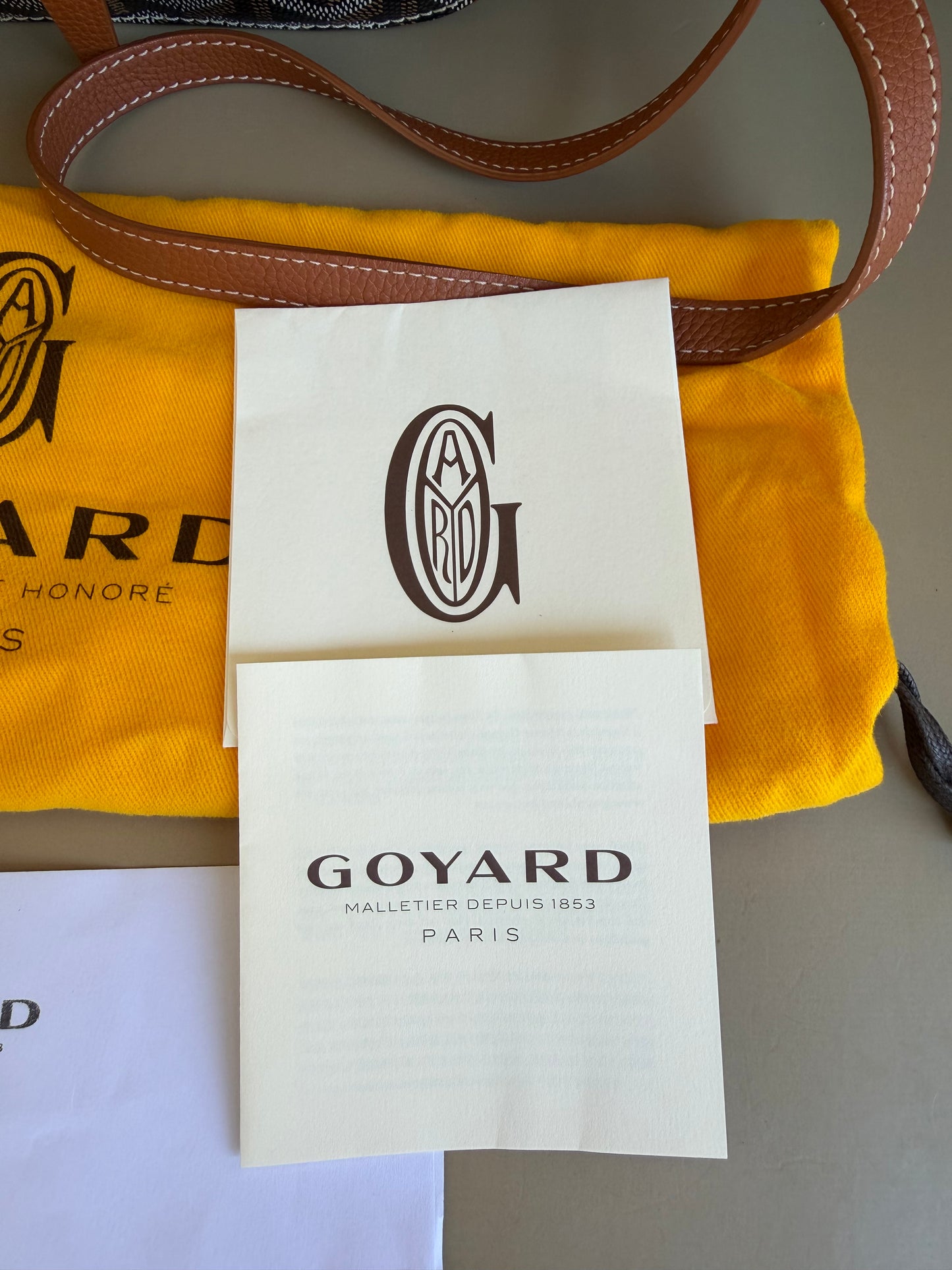 GOYARD BELVEDERE PM TAN/BLACK