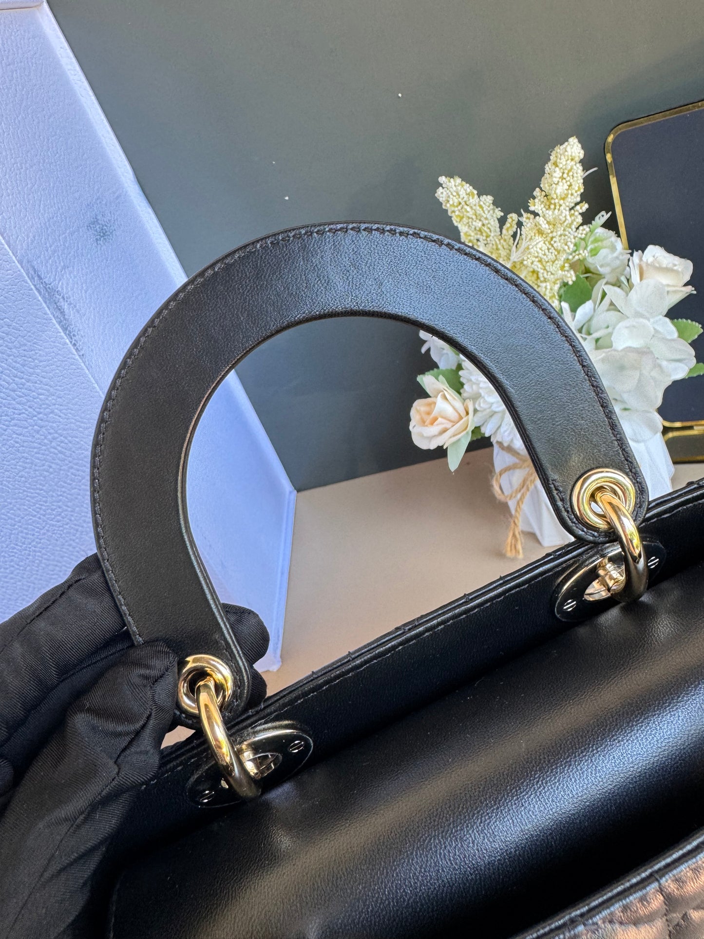 LADY DIOR SMALL LAMBSKIN GHW