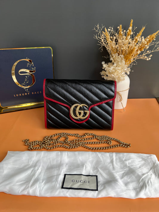 GUCCI MARMONT WALLET ON CHAIN