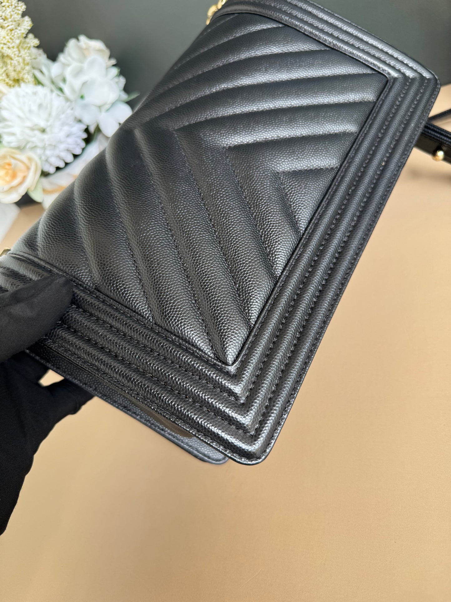 CHANEL LE BOY OLD MEDIUM CHEVRON
