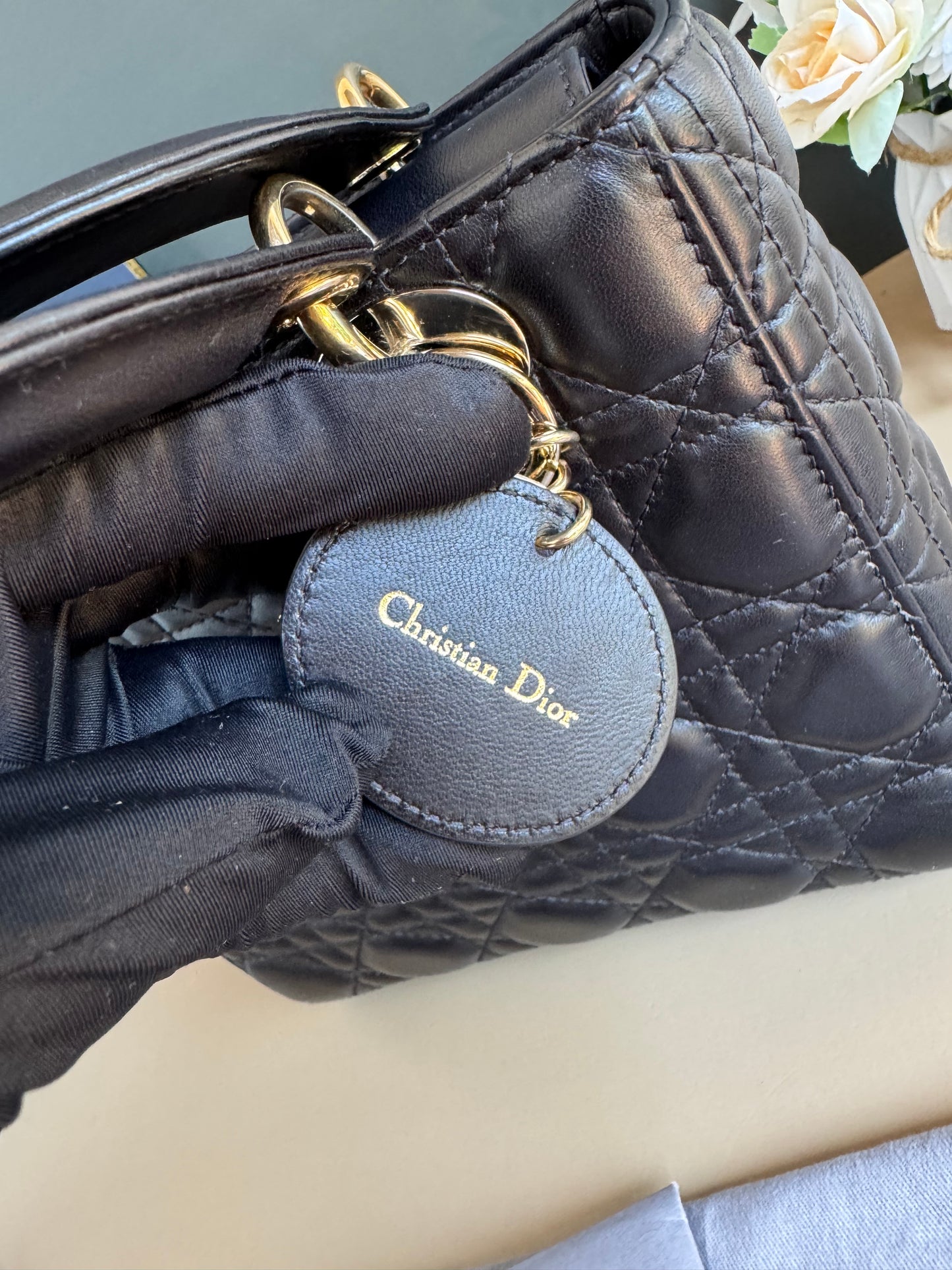 LADY DIOR SMALL LAMBSKIN GHW