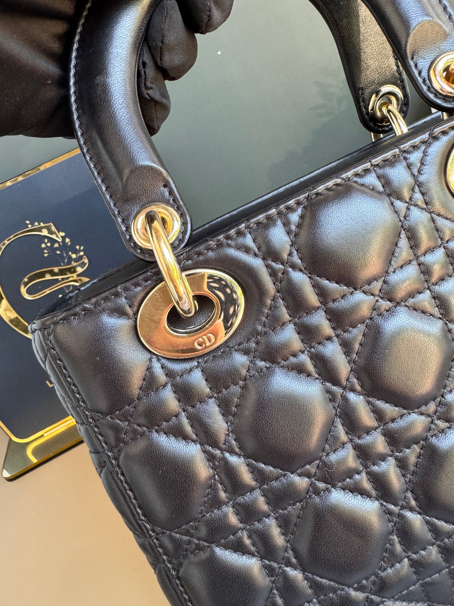 LADY DIOR SMALL LAMBSKIN GHW