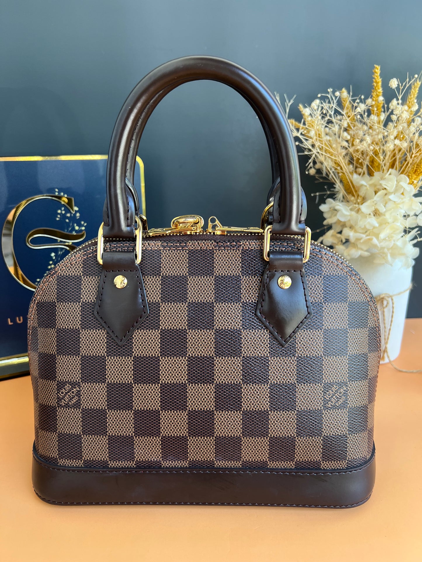 LOUIS VUITTON BB ALMA DAMIER EBENE