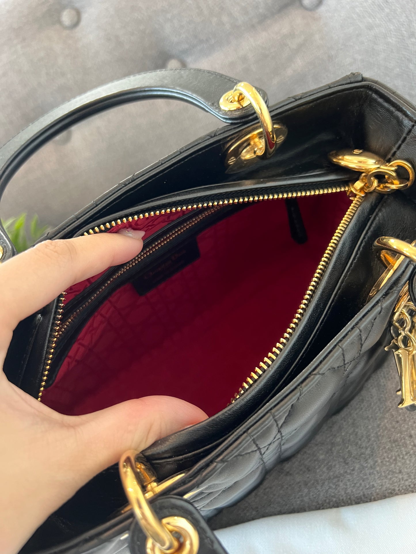 LADY DIOR MEDIUM BLACK