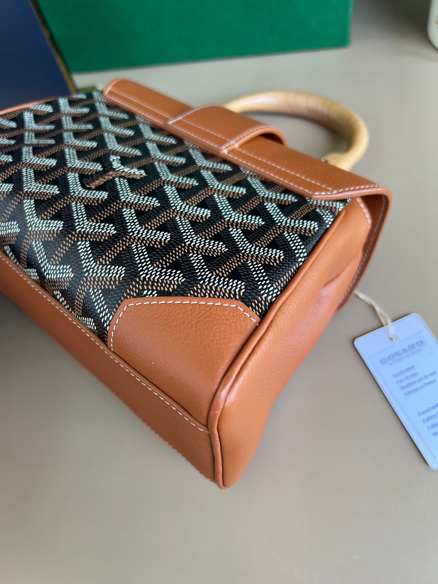 GOYARD MINI SAIGON TAN/BLACK