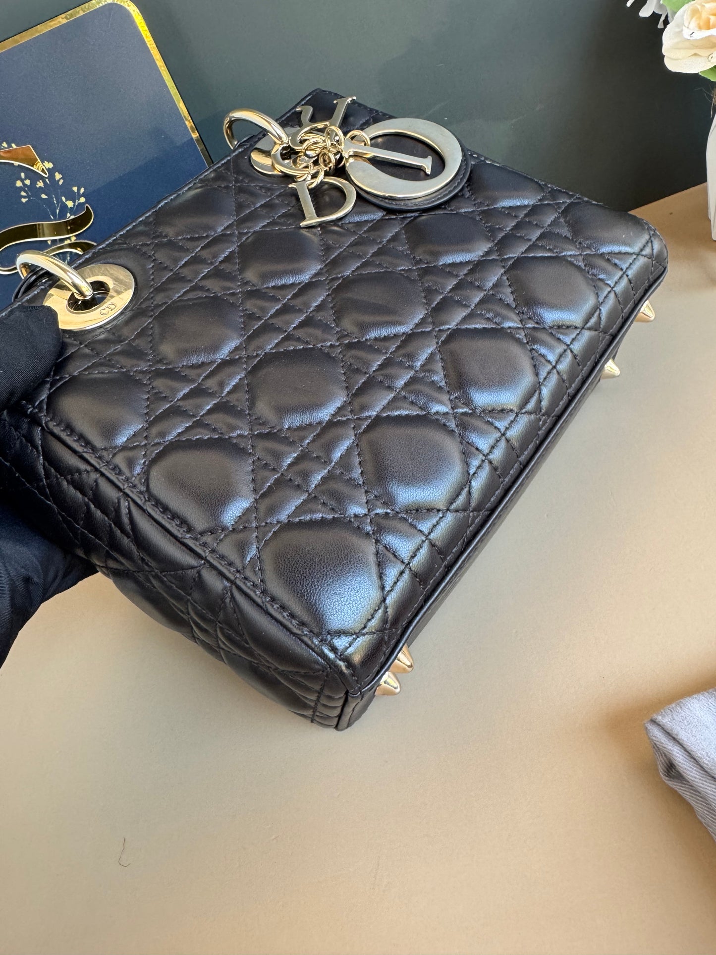 LADY DIOR SMALL LAMBSKIN GHW