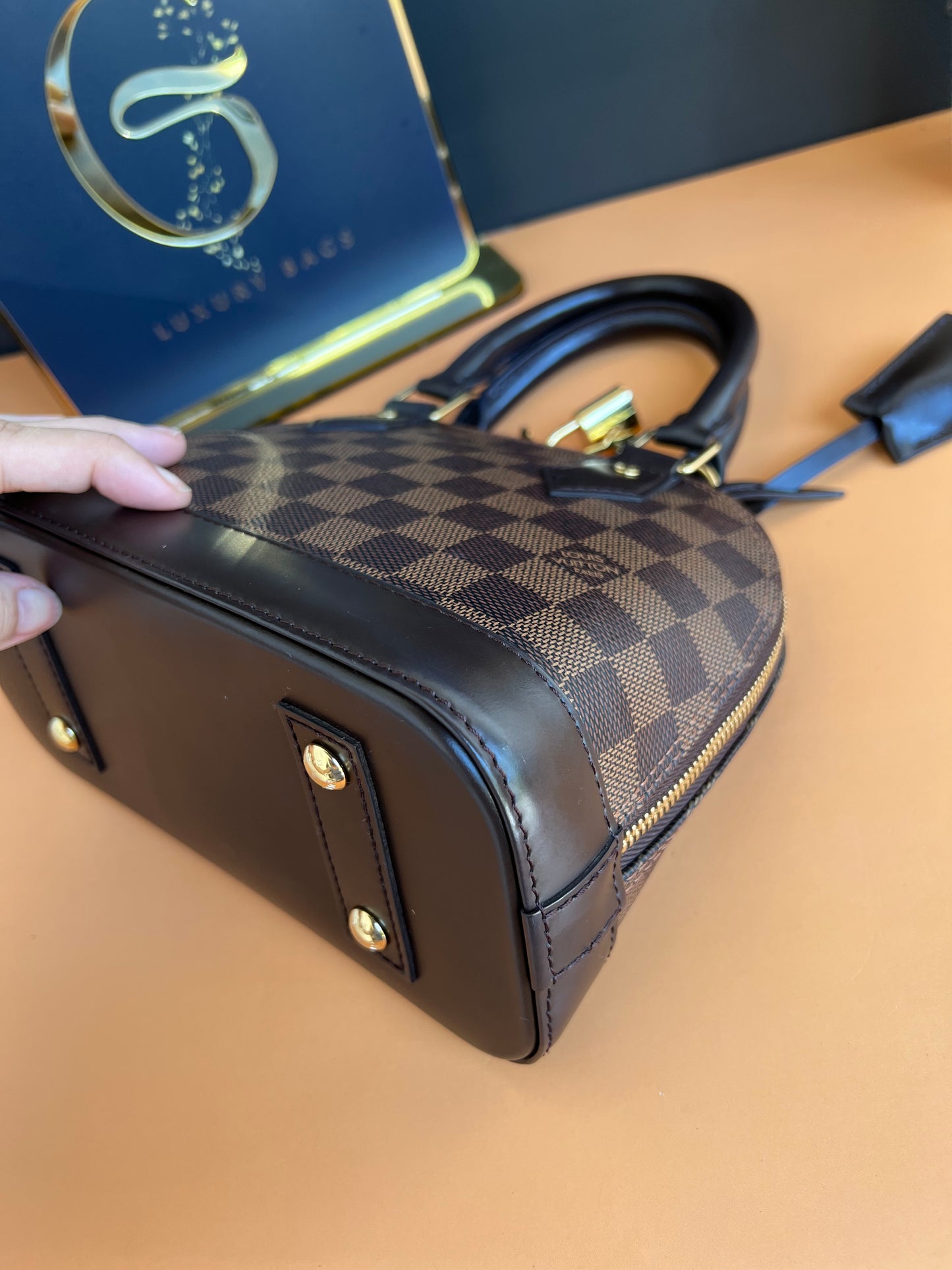 LOUIS VUITTON BB ALMA DAMIER EBENE