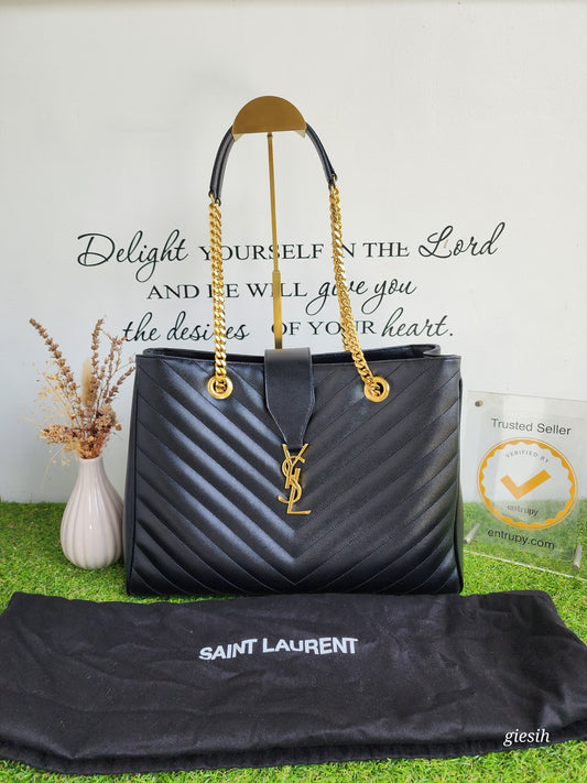 YSL Tote Black GHW