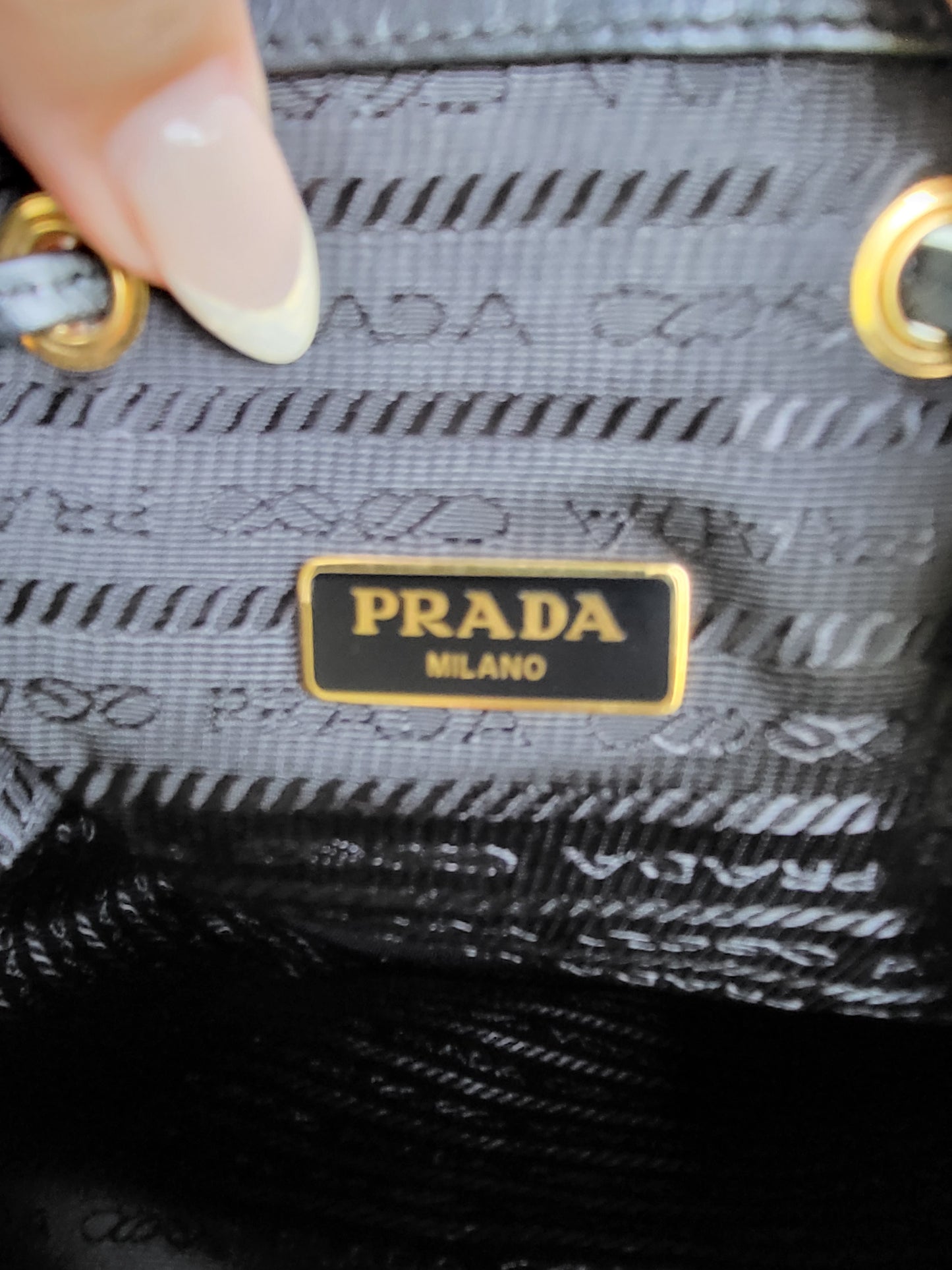 Prada Jacquard Bucket Medium