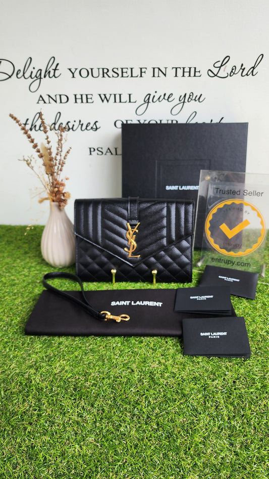 YSL Wristlet Black
