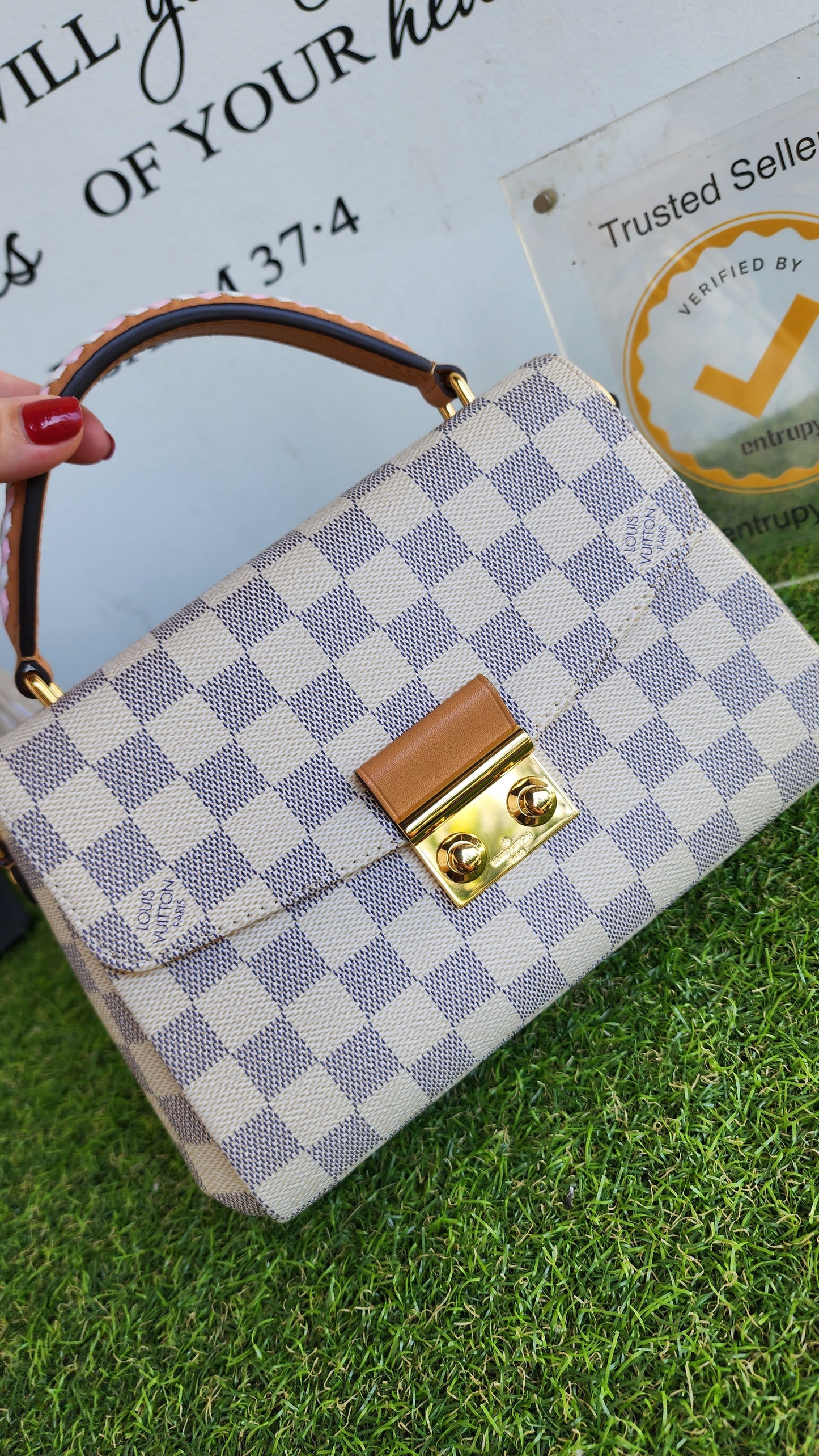 LOUIS VUITTON CROISETTE BRAIDED AZUR