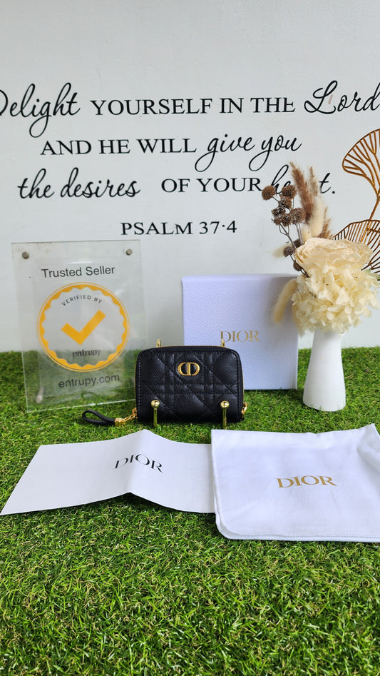 CHRISTIAN DIOR ZIPPY WALLET/ CARD HOLDER