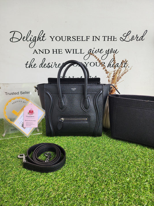 CELINE NANO LUGGAGE BLACK