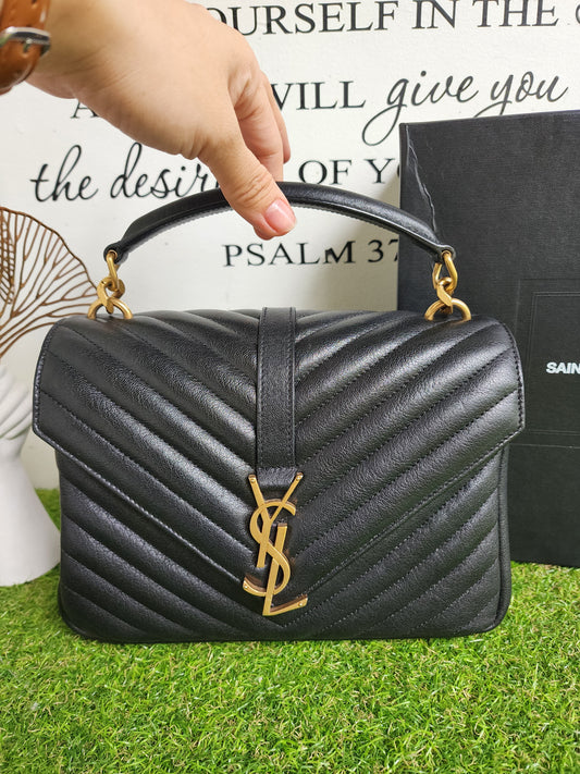 YSL COLLEGE MEDIUM BLACK GHW