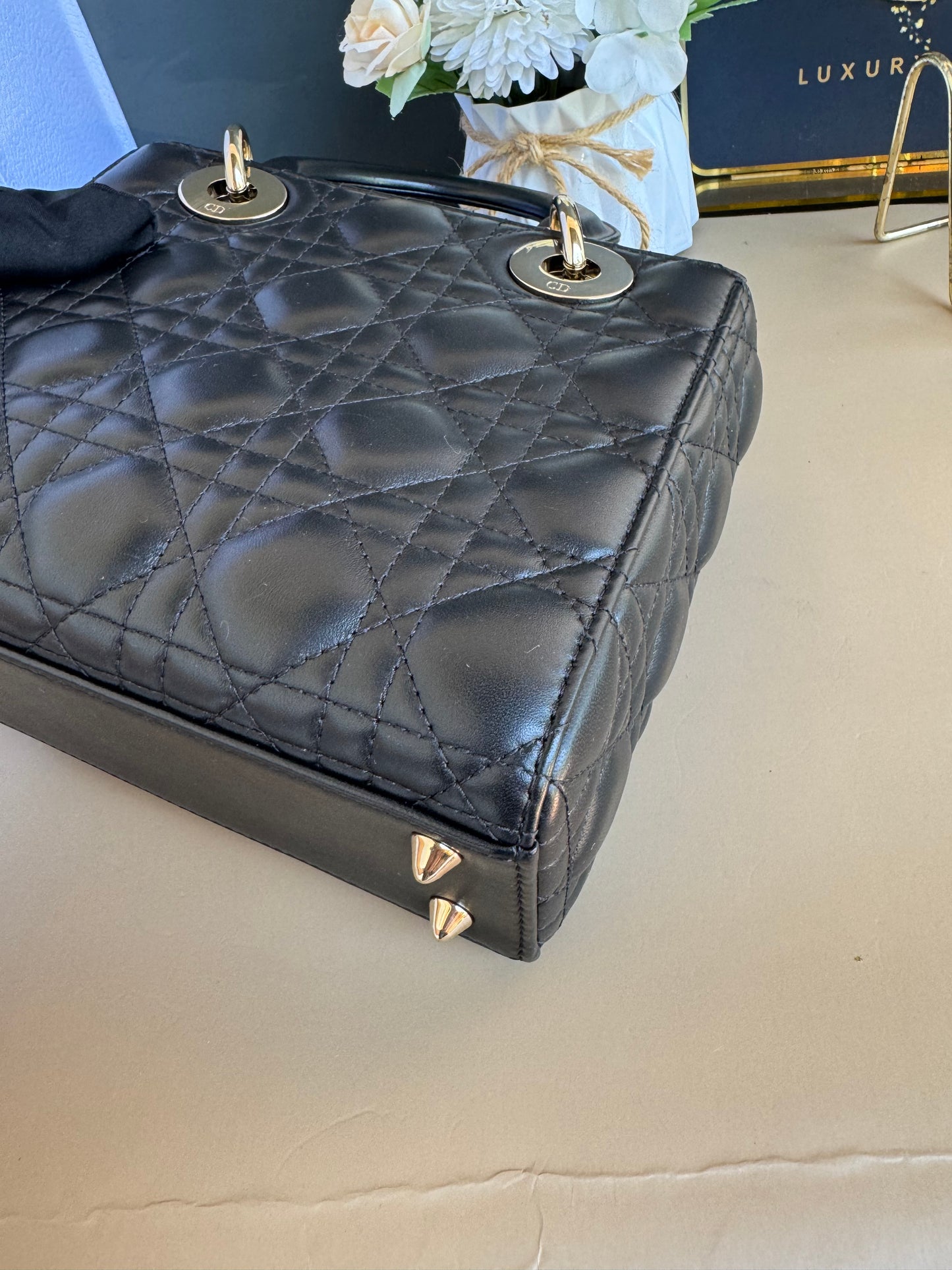 LADY DIOR SMALL LAMBSKIN GHW