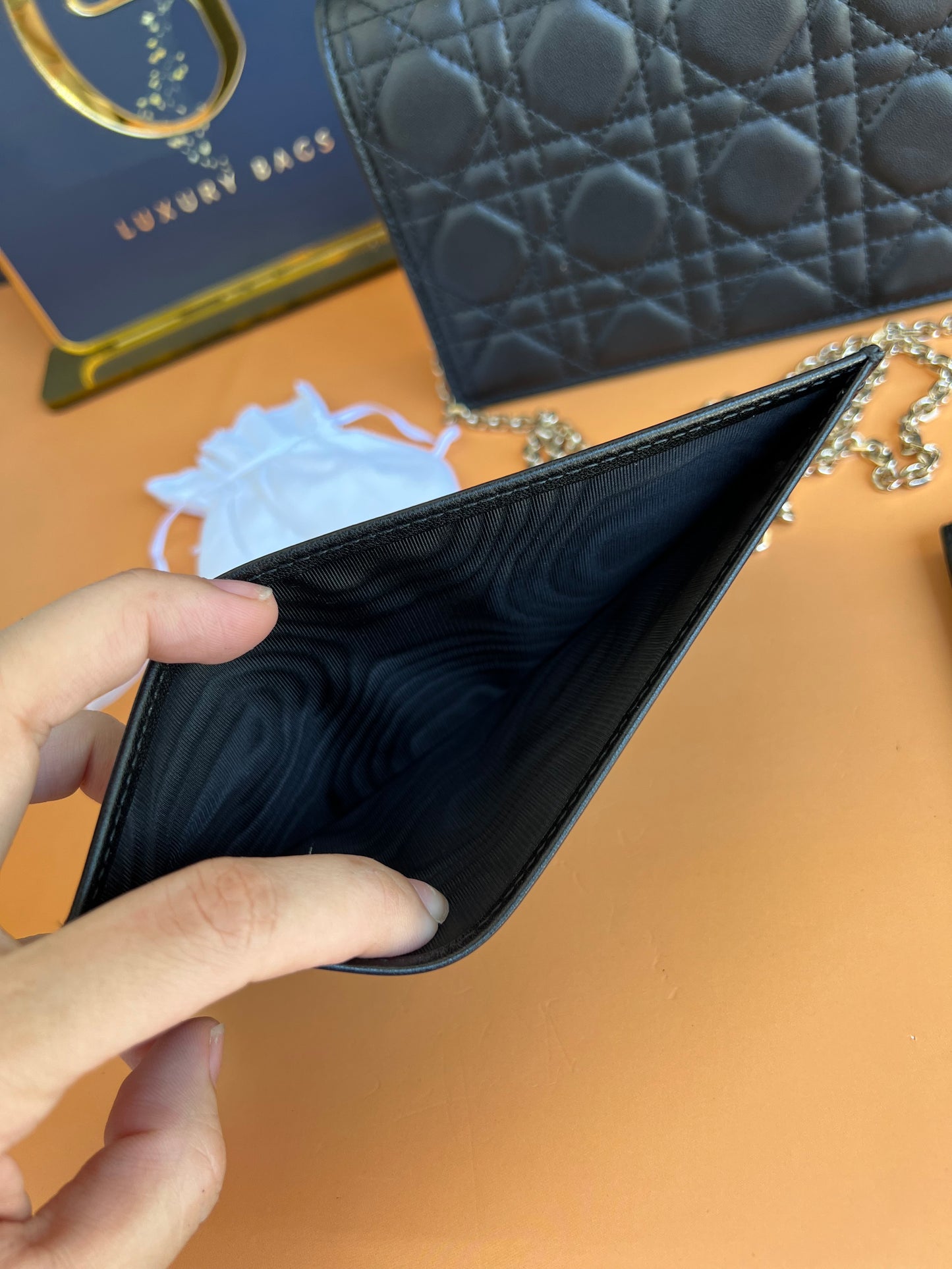 CHRISTIAN DIOR WALLET ON CHAIN