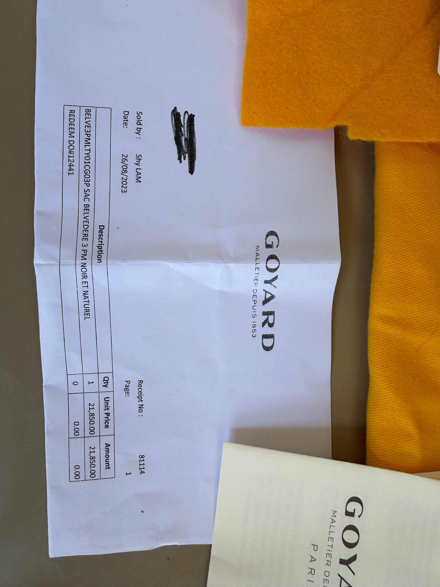 GOYARD BELVEDERE PM TAN/BLACK