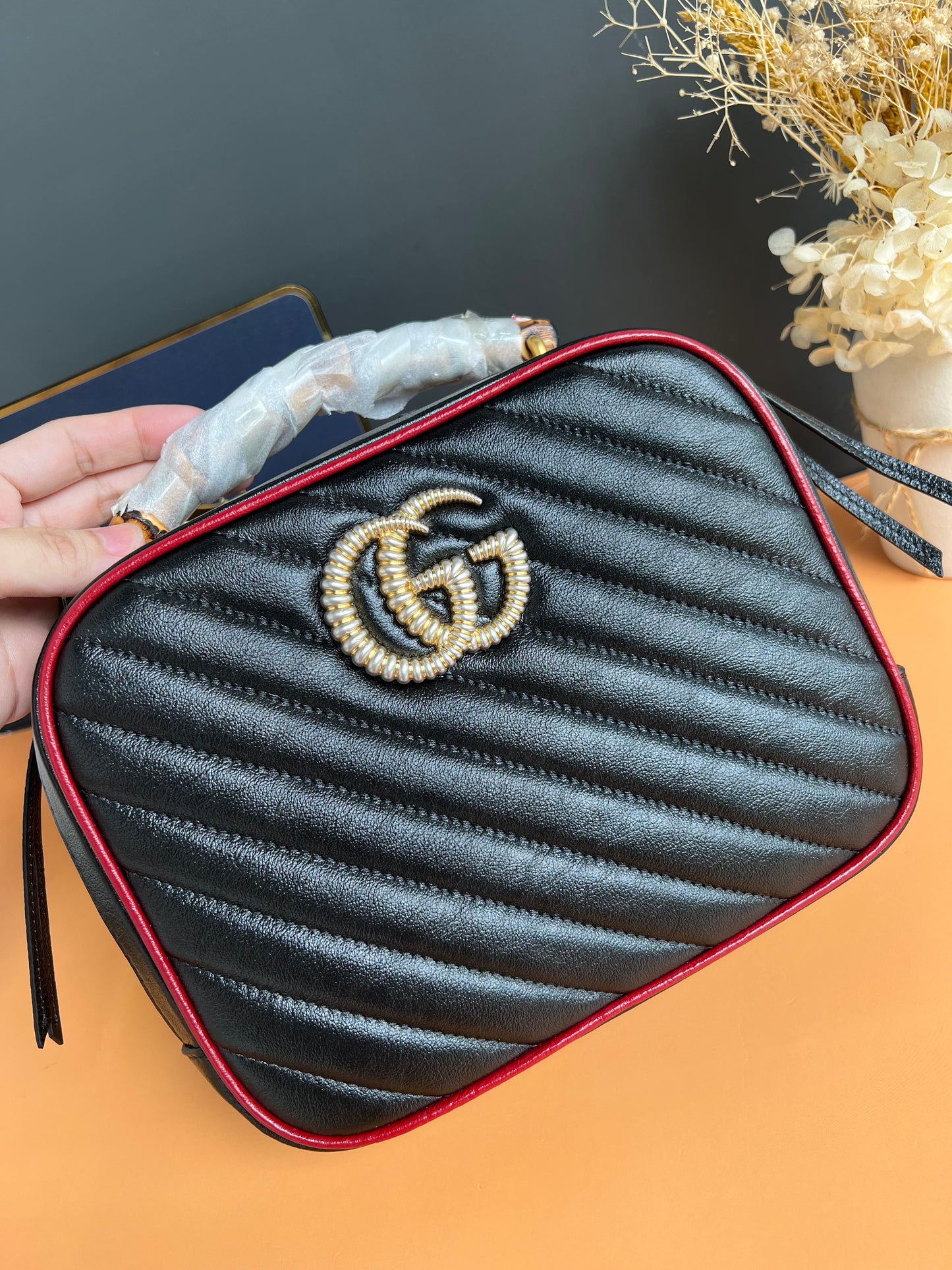 GUCCI MARMONT BAMBOO TOP HANDLE