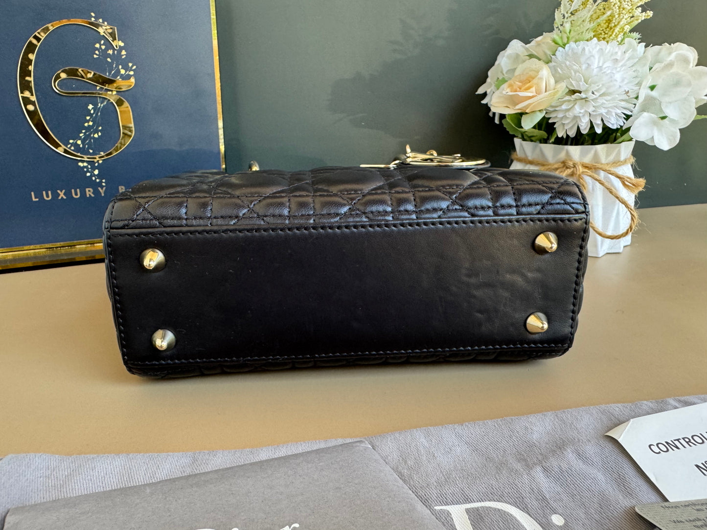 LADY DIOR SMALL LAMBSKIN GHW