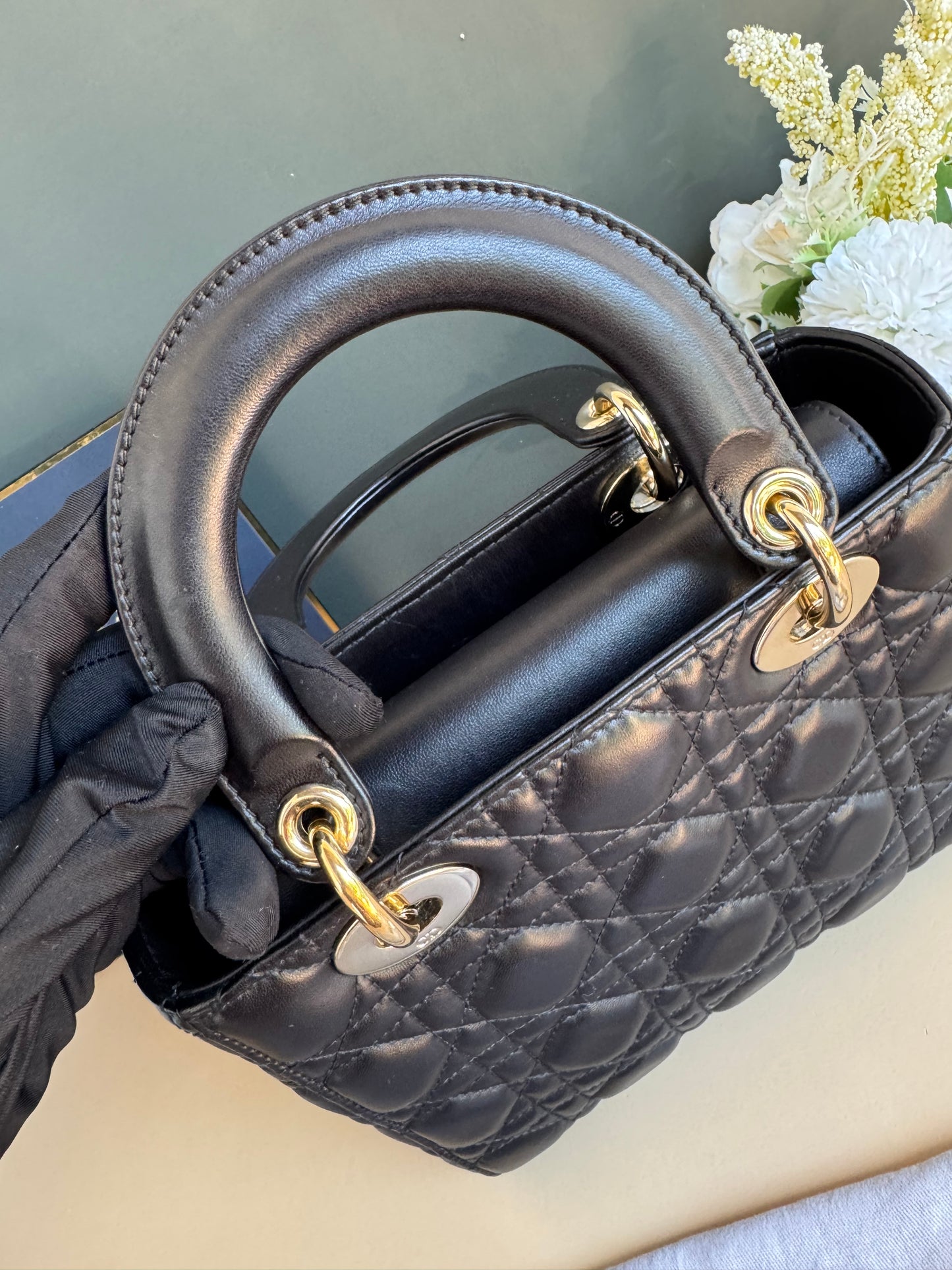 LADY DIOR SMALL LAMBSKIN GHW