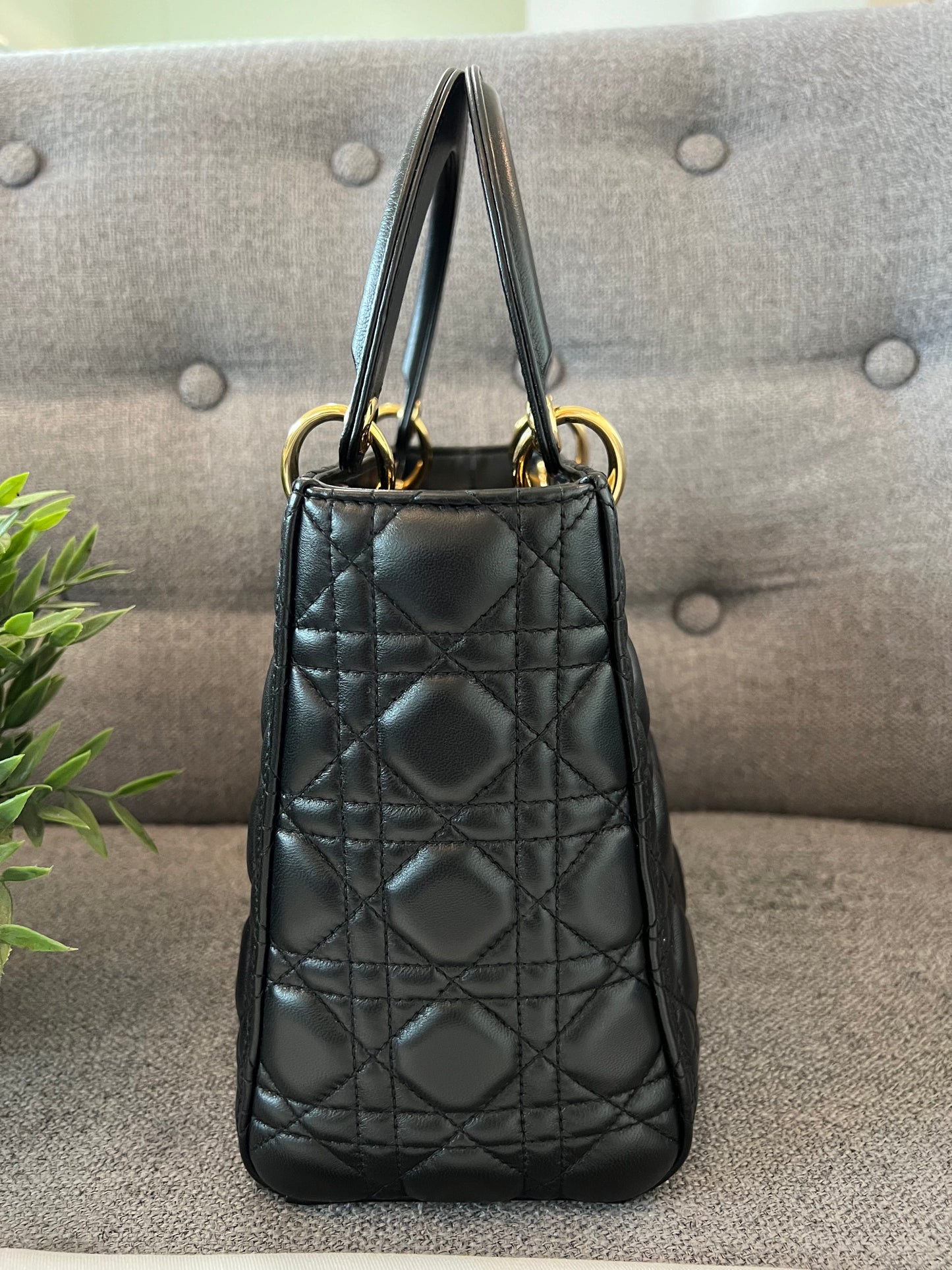 LADY DIOR MEDIUM BLACK