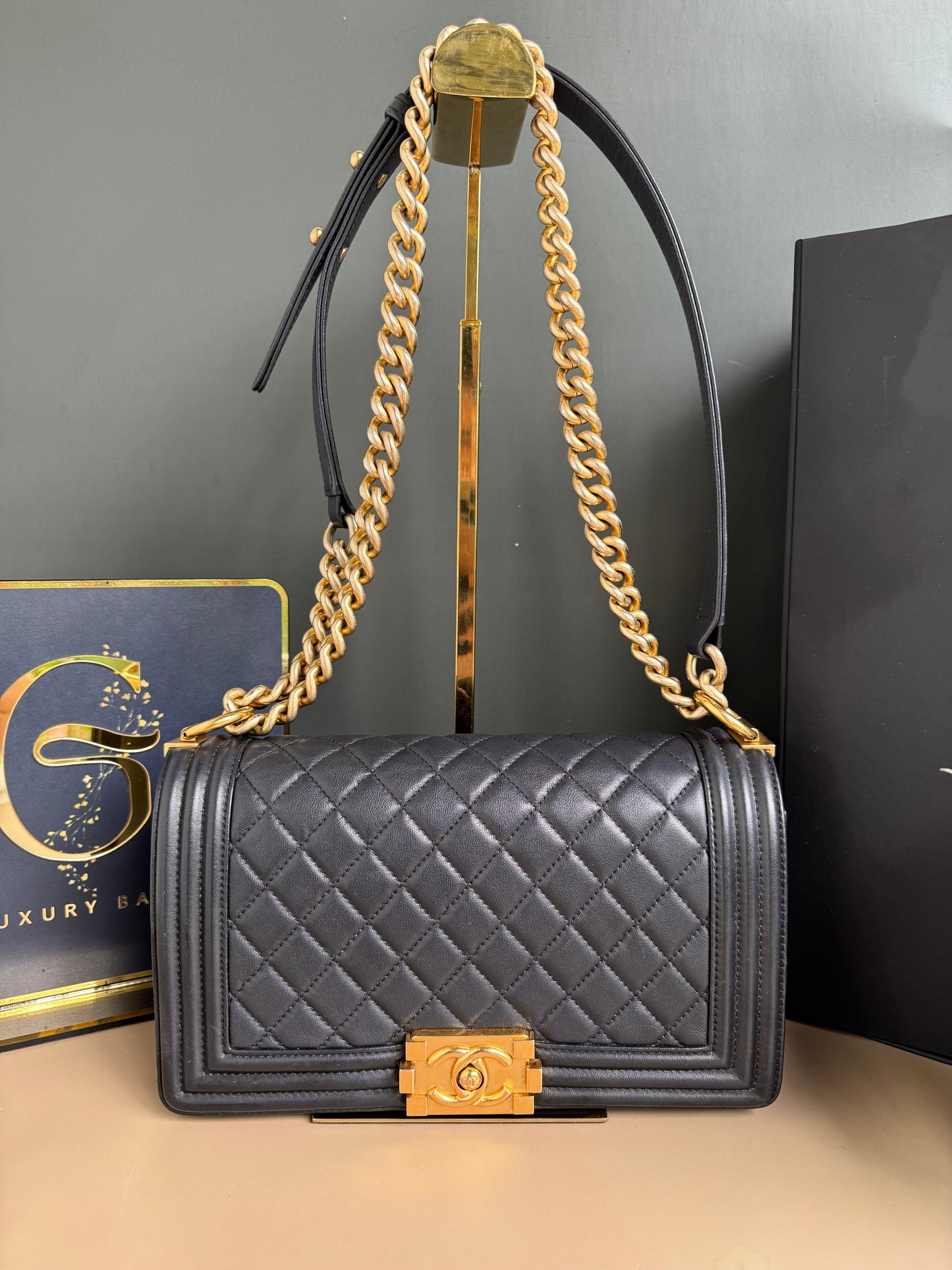 CHANEL LE BOY OLD MEDIUM LAMBSKIN