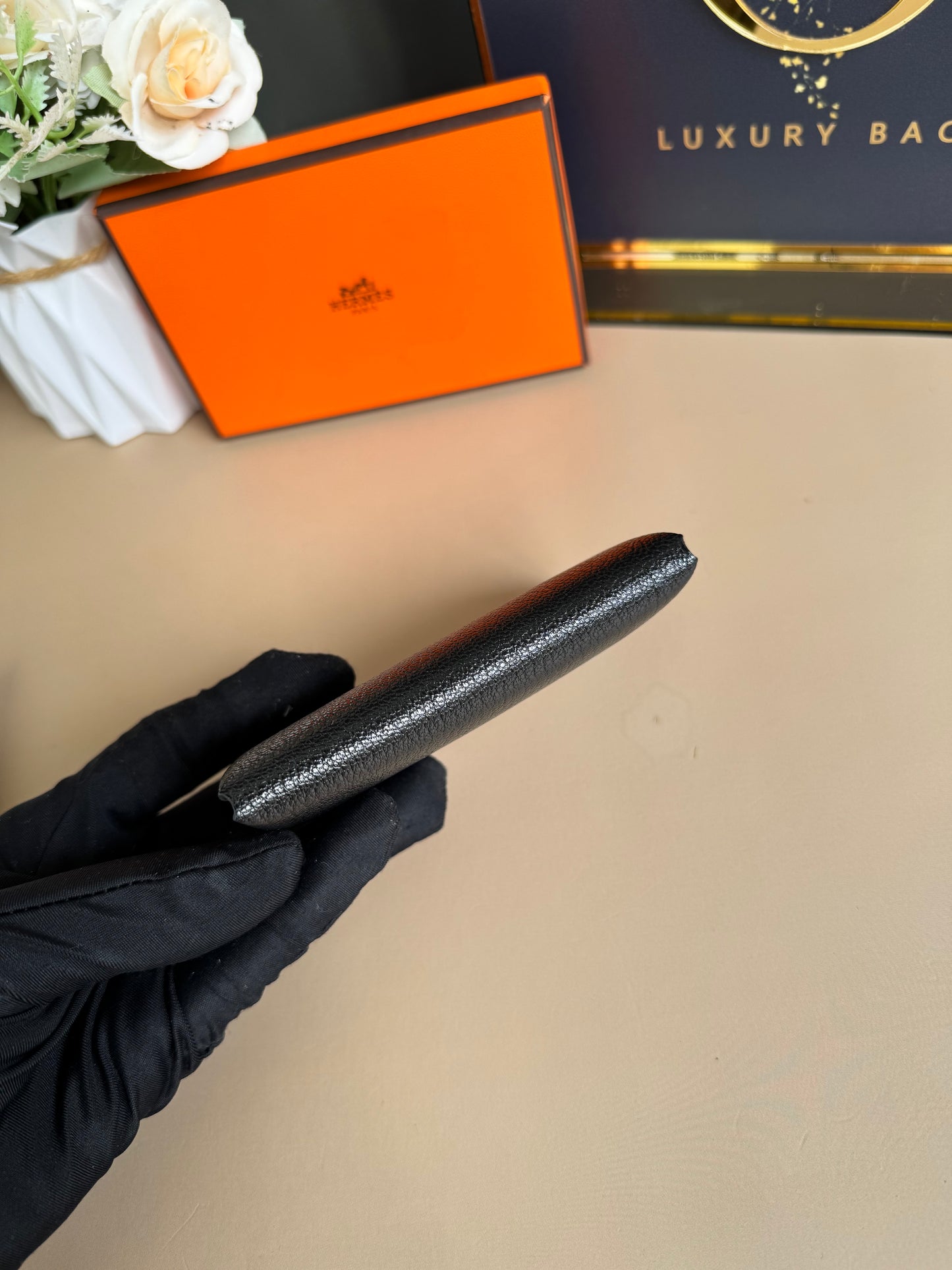 Brandnew HERMES Calvi Duo Compact card holder