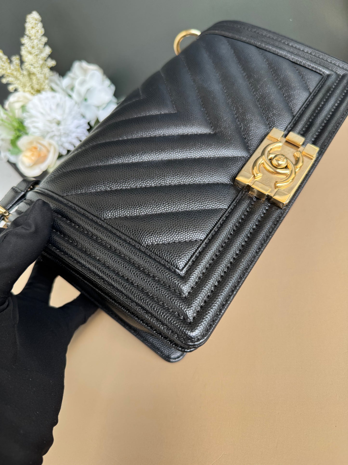 CHANEL LE BOY OLD MEDIUM CHEVRON
