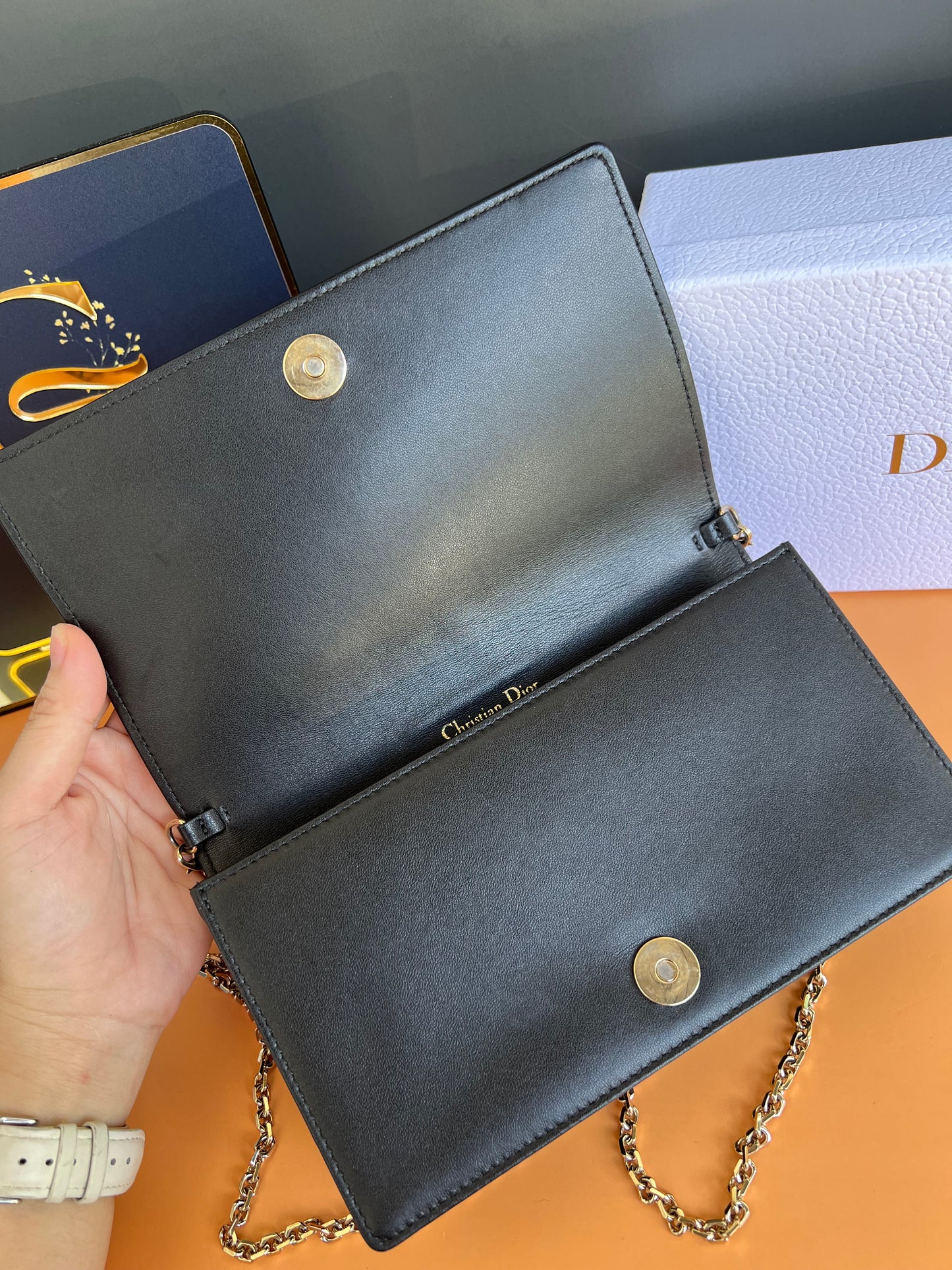 CHRISTIAN DIOR WALLET ON CHAIN