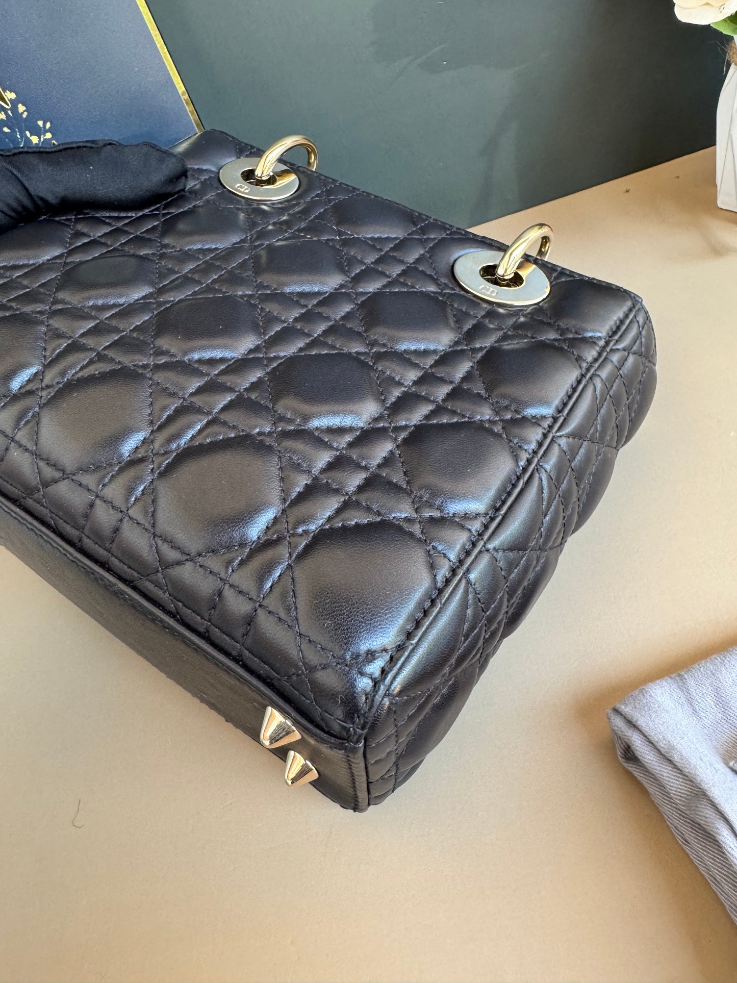 LADY DIOR SMALL LAMBSKIN GHW
