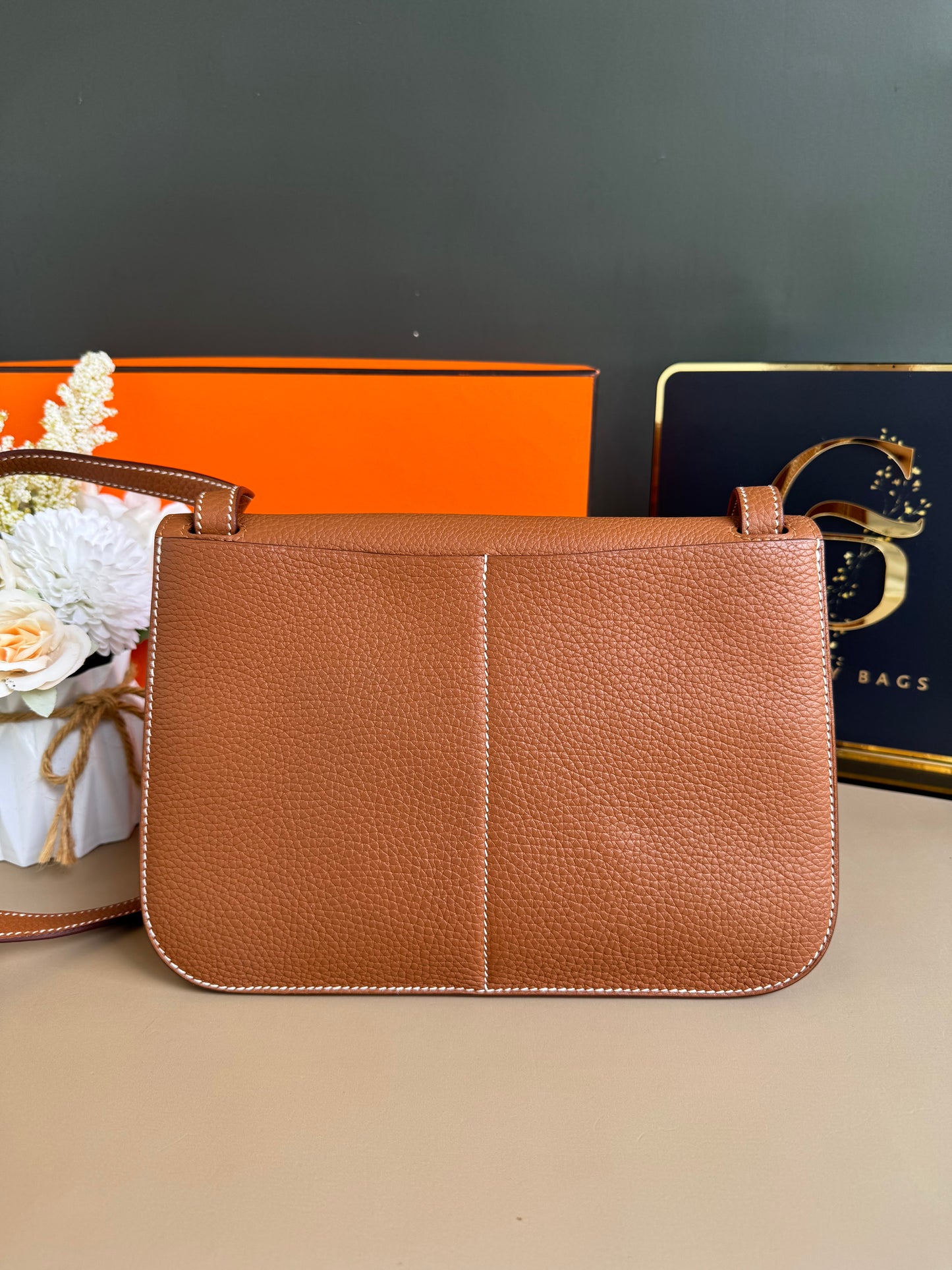 HERMES HALZAN 25 GOLD ON GHW