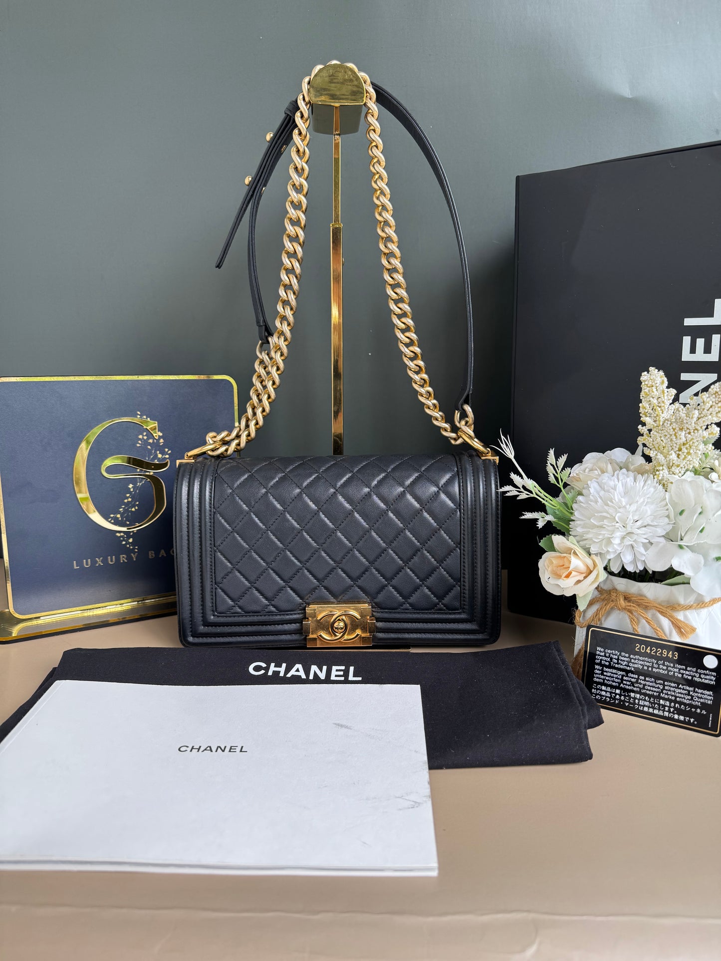 CHANEL LE BOY OLD MEDIUM LAMBSKIN