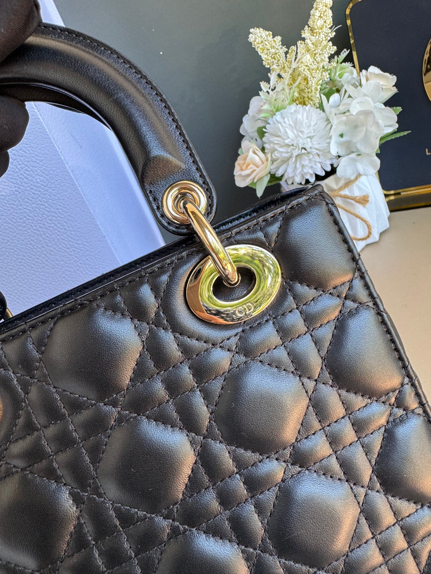 LADY DIOR SMALL LAMBSKIN GHW