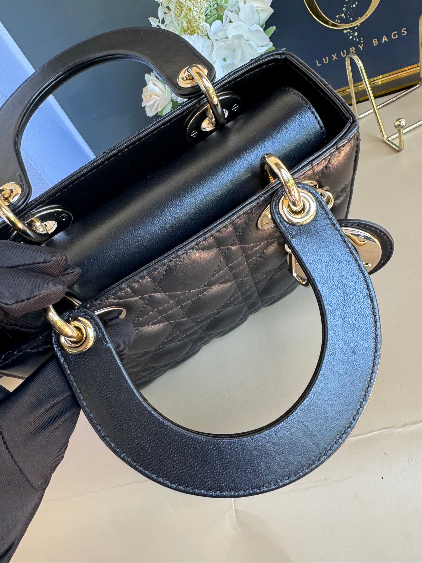 LADY DIOR SMALL LAMBSKIN GHW