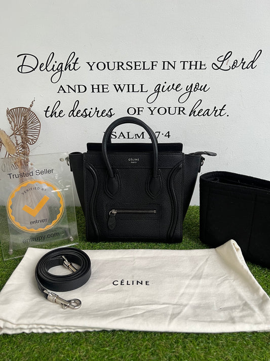 CELINE NANO LUGGAGE BLACK