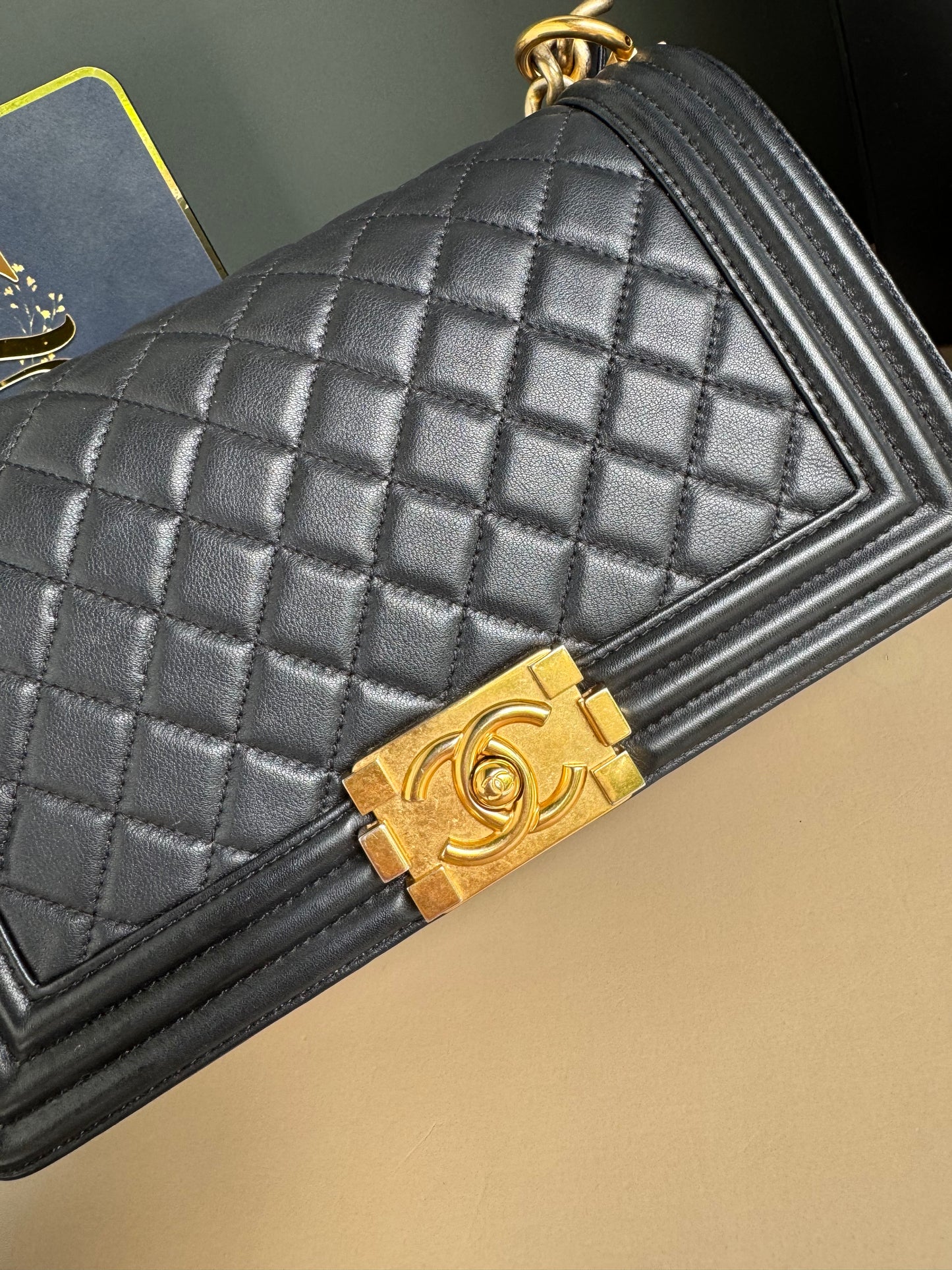 CHANEL LE BOY OLD MEDIUM LAMBSKIN